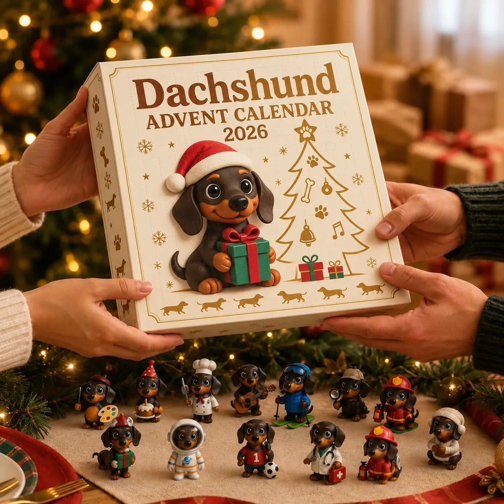 Dachshund Advent Calendar 2026 – 24 Days of Christmas Puppy Characters