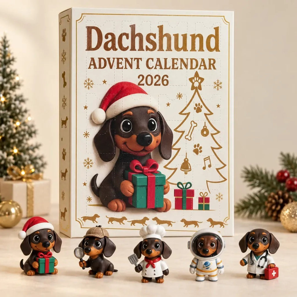 Dachshund Advent Calendar 2026 – 24 Days of Christmas Puppy Characters