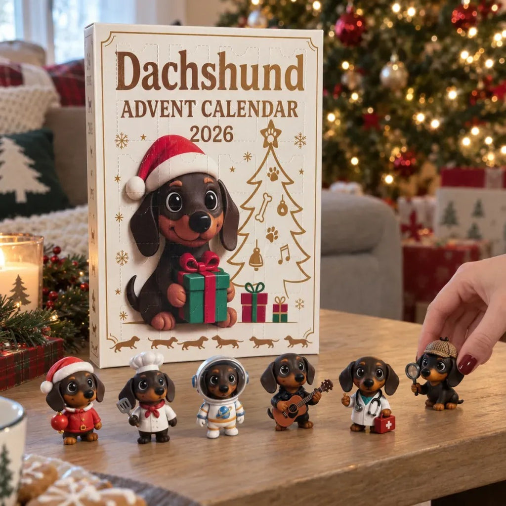 Dachshund Advent Calendar 2026 – 24 Days of Christmas Puppy Characters