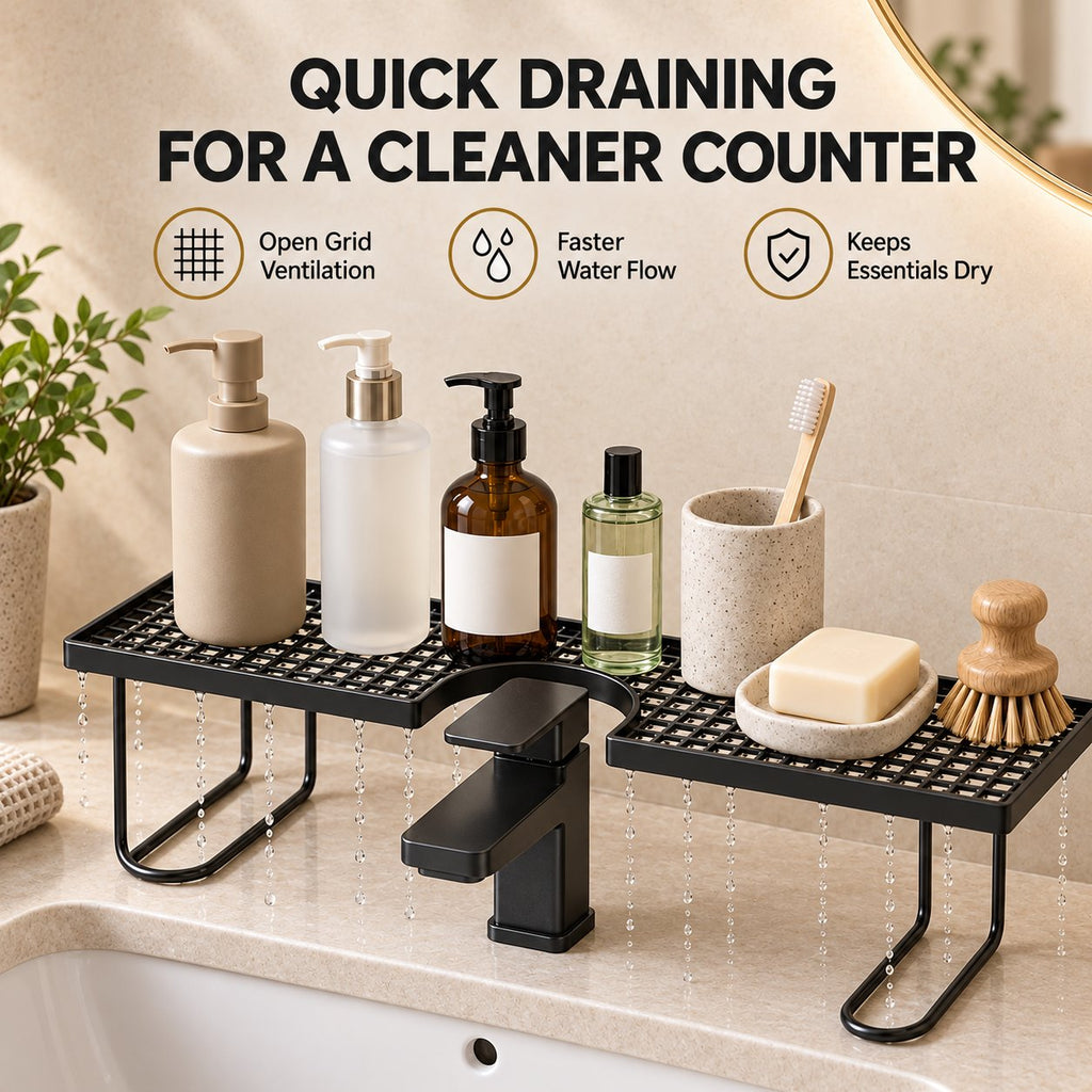 No-Drill Over-the-Faucet Sink Organizer Shelf
