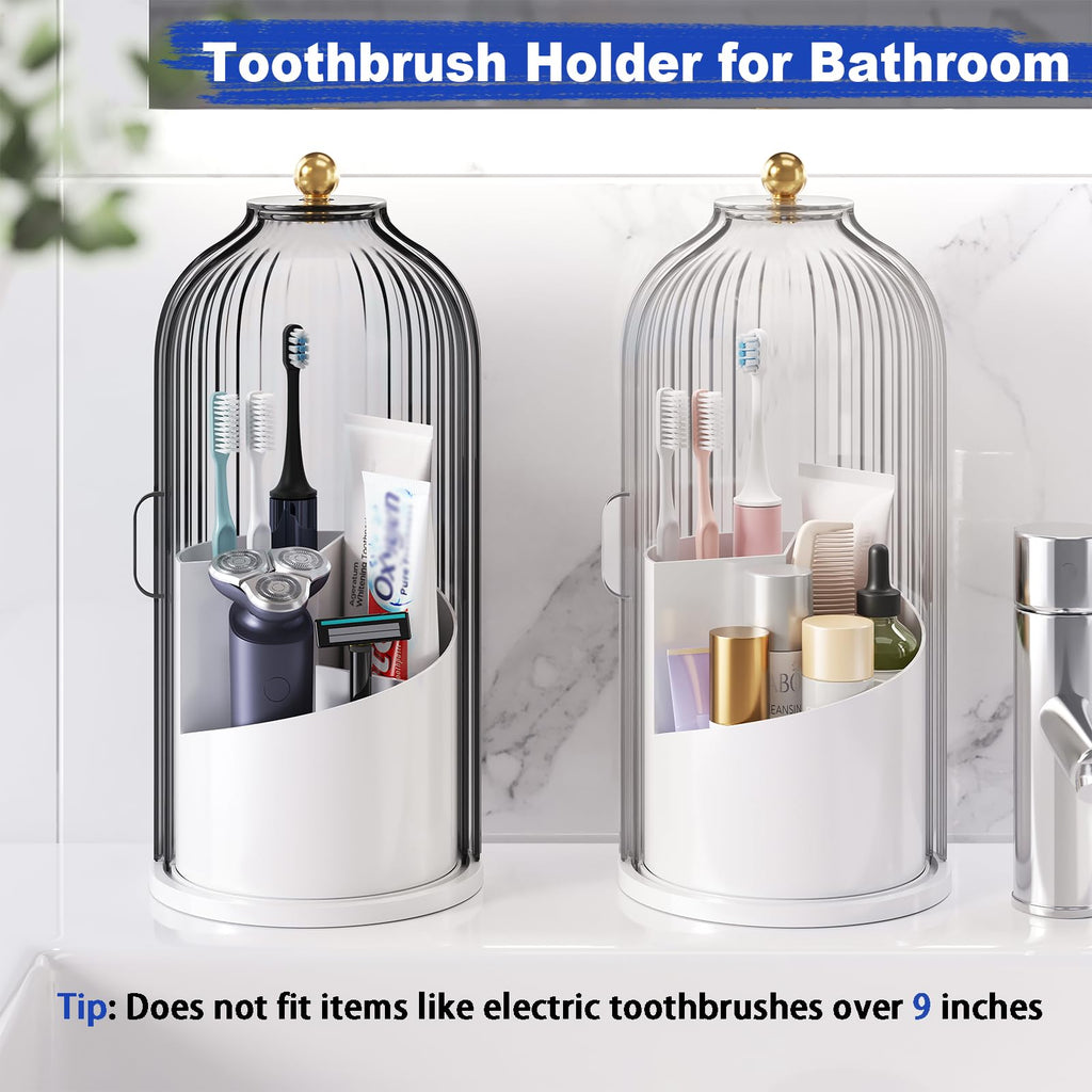 360° Rotating Toothbrush & Vanity Organizer