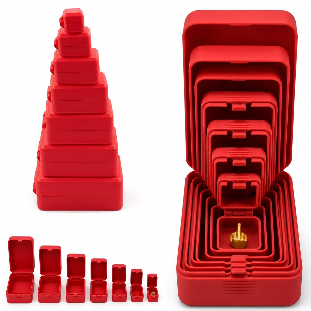 7-Layer Never-Ending Prank Box with Middle Finger Surprise