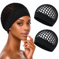 2-Pack Breathable Crochet Hair Nets for Sleeping with Ultra-Wide Soft Band