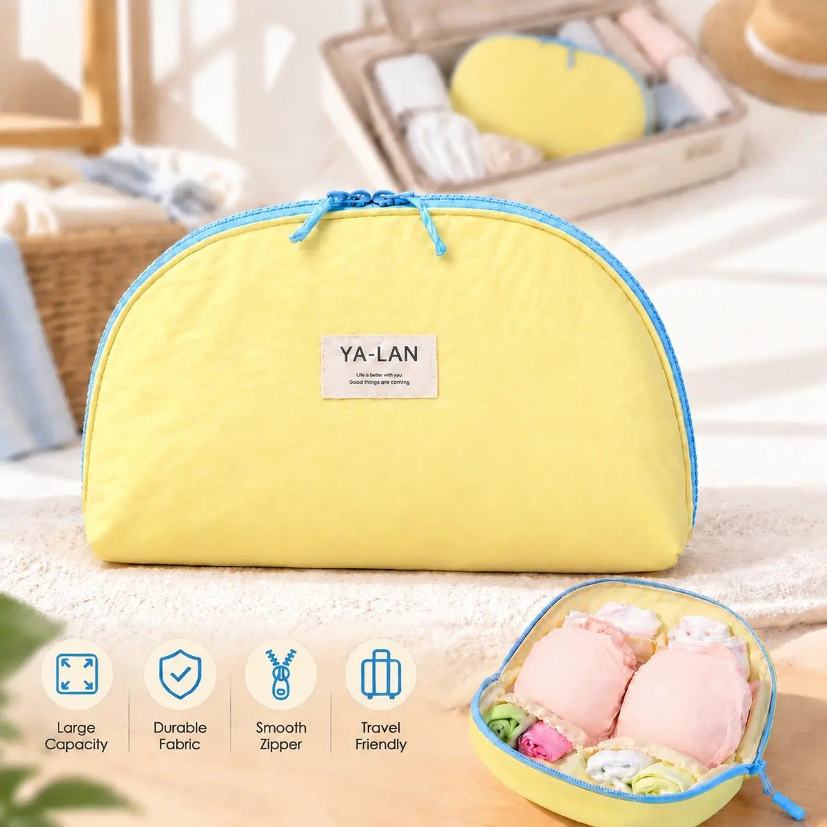 Shell-Shaped Waterproof Travel Underwear Organizer