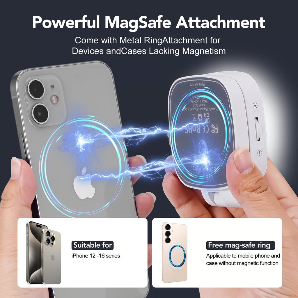 Foldable Magnetic Selfie Light with Mirror