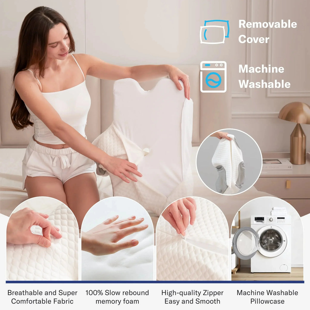 Ergonomic Butterfly-Shaped Cervical Contour Pillow