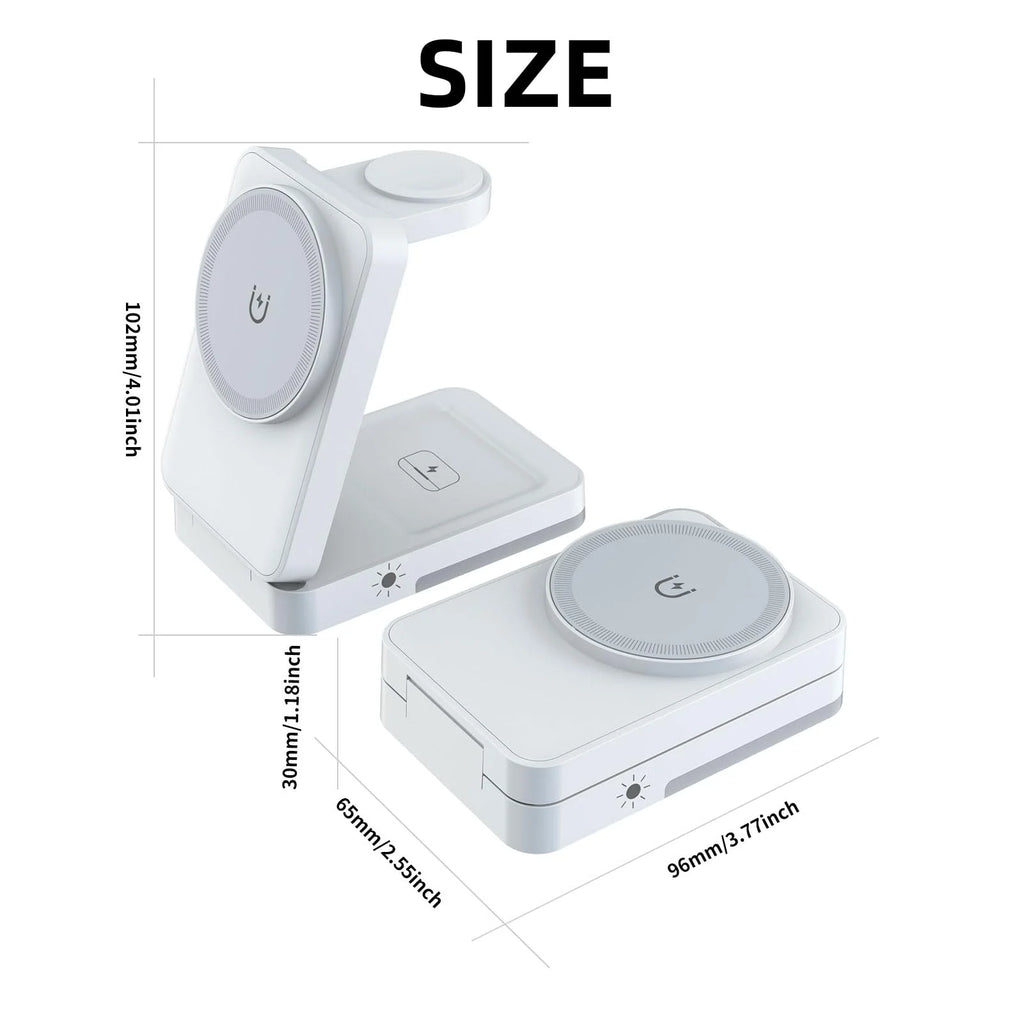 3-in-1 Magnetic Wireless Charging Station