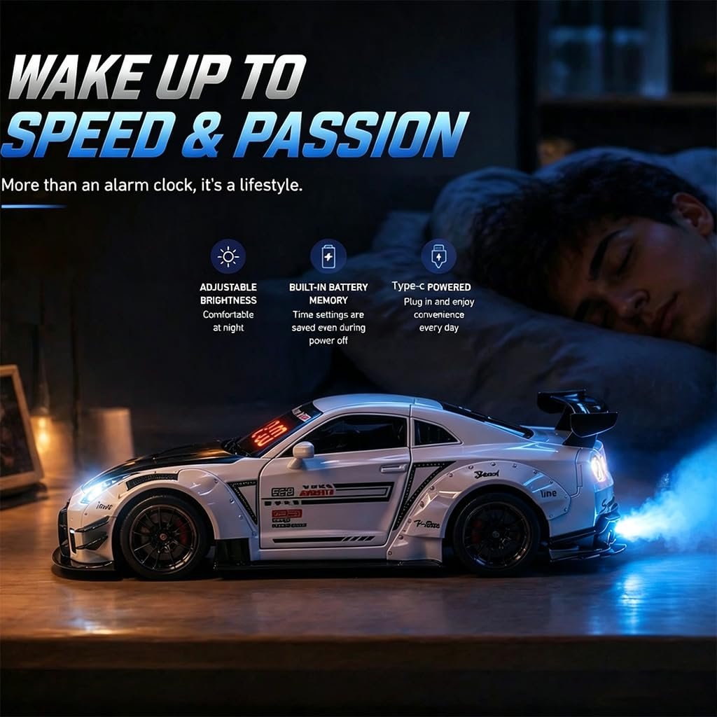 Hypercar Digital Alarm Clock