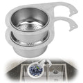 2-Piece Stainless Steel Faucet-Hanging Sink Strainer Baskets