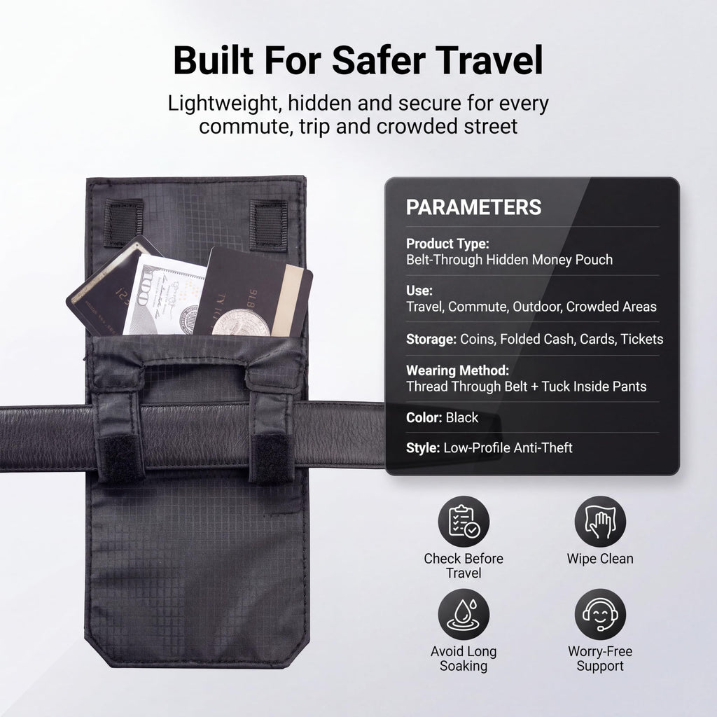 Men’s Hidden Anti-Theft Travel Wallet