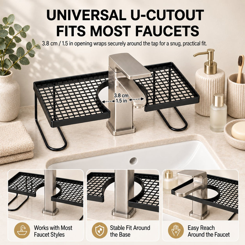 No-Drill Over-the-Faucet Sink Organizer Shelf