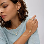 Four Leaf Clover Gold Hand Chain Bracelet