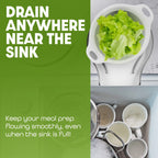 4-Piece Collapsible Colander Set with Self-Draining Tray