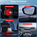 2-Pack Solar Car Alarm Warning Lights – Red & Blue Flashing LED Deterrent
