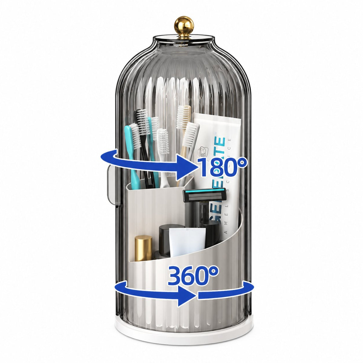 360° Rotating Toothbrush & Vanity Organizer
