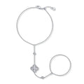 Four Leaf Clover Gold Hand Chain Bracelet