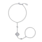 Four Leaf Clover Gold Hand Chain Bracelet