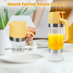 No-Drip Glass Honey & Syrup Dispenser with Stand
