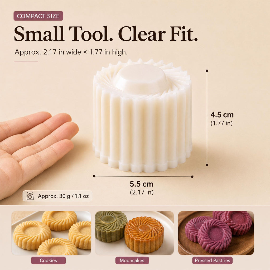 6-Piece Dual-Pattern Cookie & Mooncake Press Set