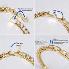 4-5mm Round Cubic Zirconia Classic Tennis Bracelet